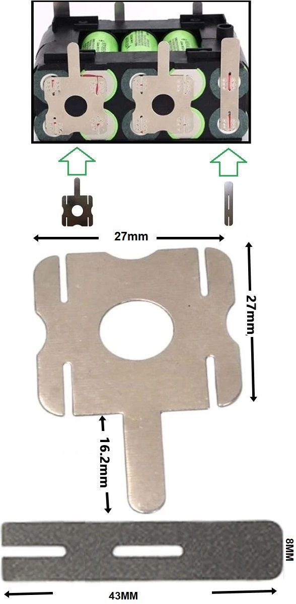 Niquel 27x27 y 43x8mm